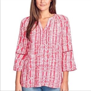 Gloria Vanderbilt NOVA Print Flared
Sleeve Blouse Size:S